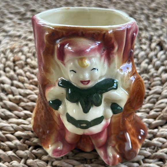Other - Vintage Ceramic Pixie Elf Vase